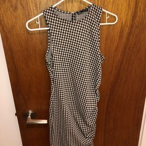 Black and white checkered dress